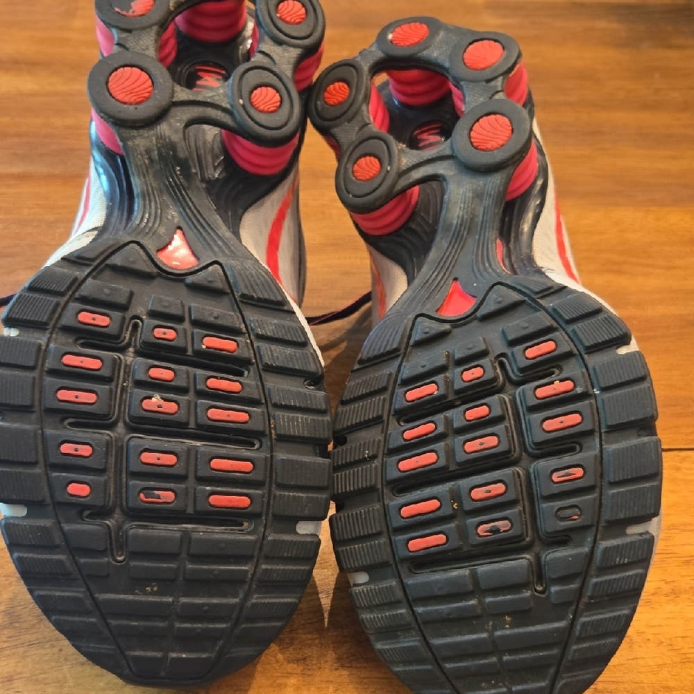 Nike Women's Gray and Pink Shox Athletic Sneakers - Picture 11 of 16